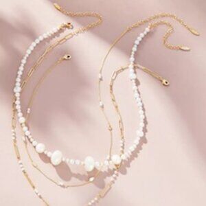 Anthropologie Camp Icon Beaded Necklaces, Set of 3 by Serafina, NWT